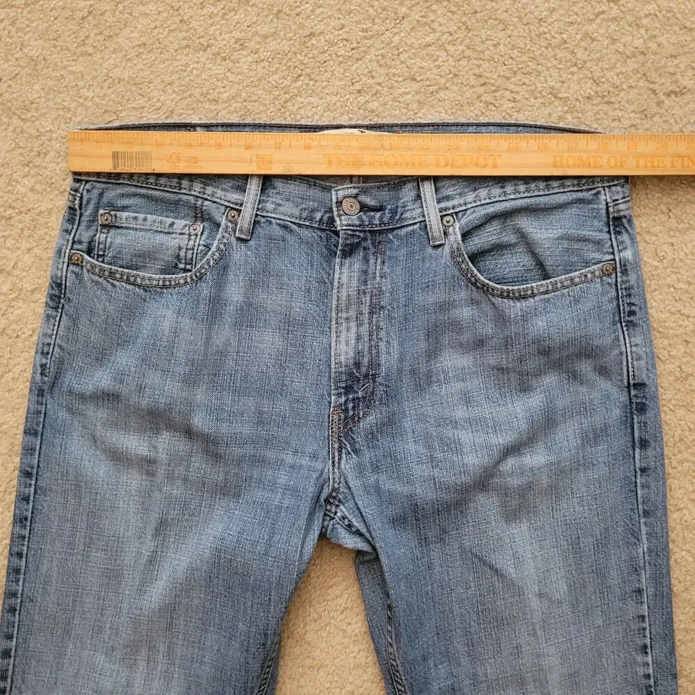 Levi's 559 Jeans Mens 36X33 (Tag 36X34) Blue Relaxed Straight Red Tab Jeans